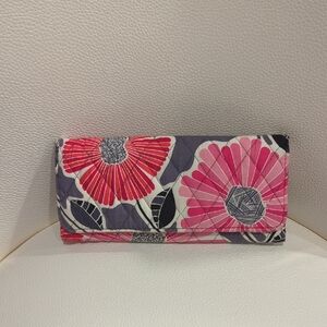 Vera Bradley Pink and Gray Floral Wallet